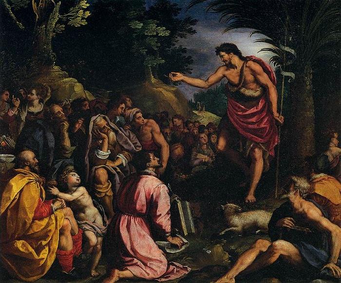 ALLORI Alessandro Preaching of St John the Baptist Germany oil painting art